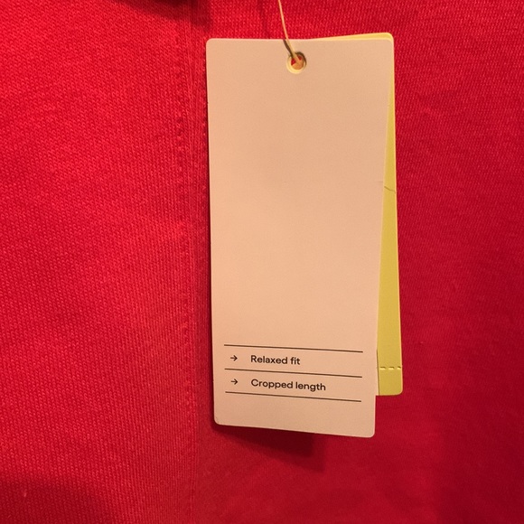 NWT Cropped Red Crewneck Sweatshirt XXL - Picture 4 of 5